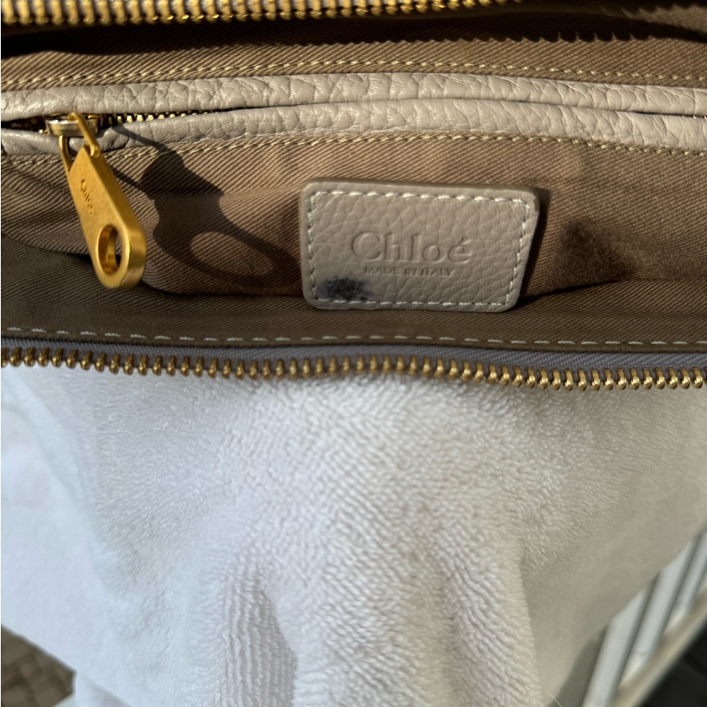 NWOT Designer Chloe Macie Medium Cashmere Gray Leather Handbag - Picture 16 of 16